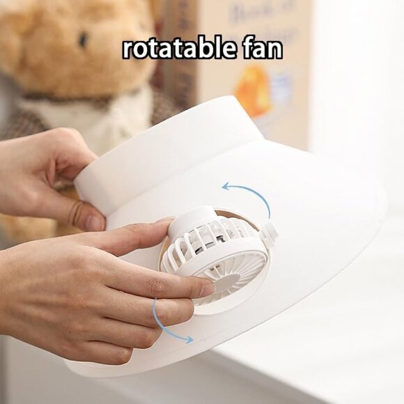 Sun Visor Hat with Fan Adjustable Elastic PVC Large Sun Protection Unisex - Picture 3 of 7